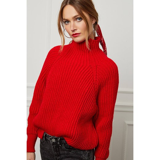 Wełniany sweter "Baby" w kolorze czerwonym Joséfine S wyprzedaż Limango Polska
