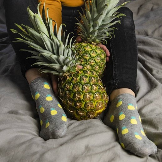 Stopki damskie szare SOXO GOOD STUFF bawełniane ananas 35–40 Sklep SOXO