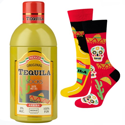 Zestaw 2x Skarpetki męskie kolorowe SOXO GOOD STUFF Tequila w butelce i piwo w uniwersalny Sklep SOXO