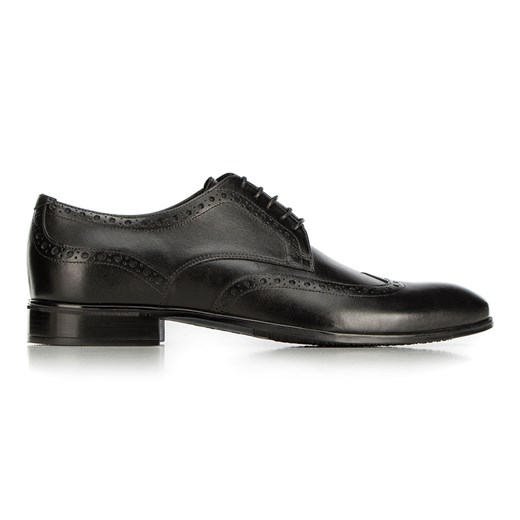 Skórzane obuwie męskie pantofle czarne ze sklepu WITTCHEN w kategorii Buty eleganckie męskie - zdjęcie 132433406