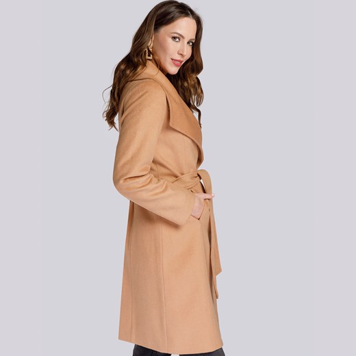 Damski płaszcz z wełną szlafrokowy Wittchen L, XXXL, XXL, M, XL, XS promocyjna cena WITTCHEN