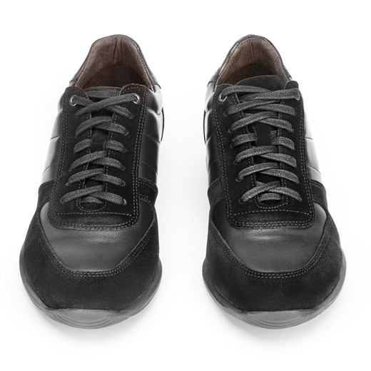 Męskie sneakersy z różnych skór czarne ze sklepu WITTCHEN w kategorii Półbuty męskie - zdjęcie 132444277