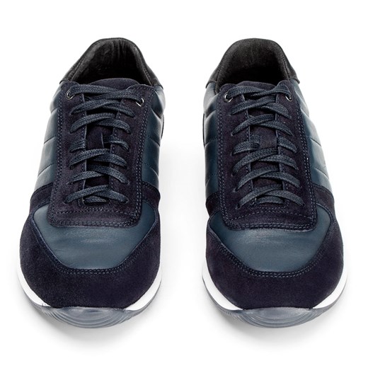 Męskie sneakersy z różnych skór niebieski ze sklepu WITTCHEN w kategorii Buty sportowe męskie - zdjęcie 132444278