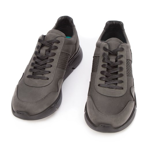 Męskie sneakersy z wegańskiej skóry ze wstawką lizard czarne ze sklepu WITTCHEN w kategorii Buty eleganckie męskie - zdjęcie 132444299