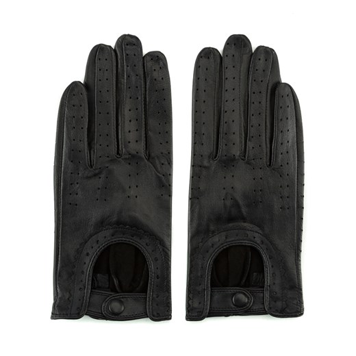 Rękawiczki samochodowe damskie ze skóry licowej czarne ze sklepu WITTCHEN w kategorii Rękawiczki damskie - zdjęcie 132449408