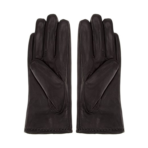 Damskie rękawiczki ze skóry z wycięciem czarne ze sklepu WITTCHEN w kategorii Rękawiczki damskie - zdjęcie 132449425