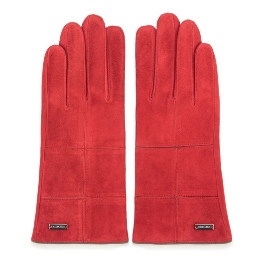 Damskie rękawiczki zamszowe z przeszyciami ze sklepu WITTCHEN w kategorii Rękawiczki damskie - zdjęcie 132449537