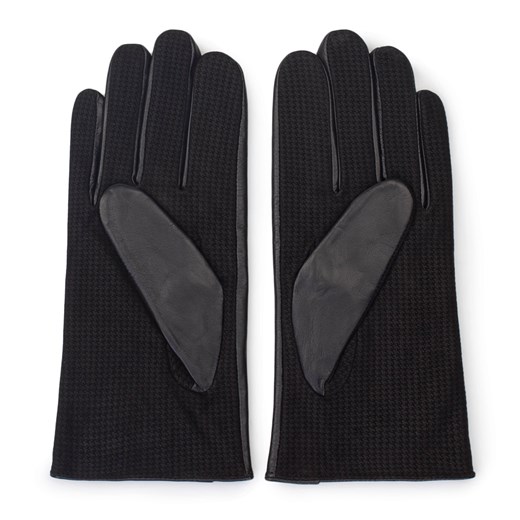 Rękawiczki męskie ze skóry naturalnej czarne ze sklepu WITTCHEN w kategorii Rękawiczki męskie - zdjęcie 132449797