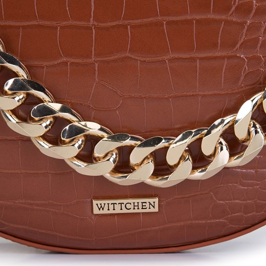 Damska torebka crossbody ze złotym łańcuchem Wittchen okazyjna cena WITTCHEN