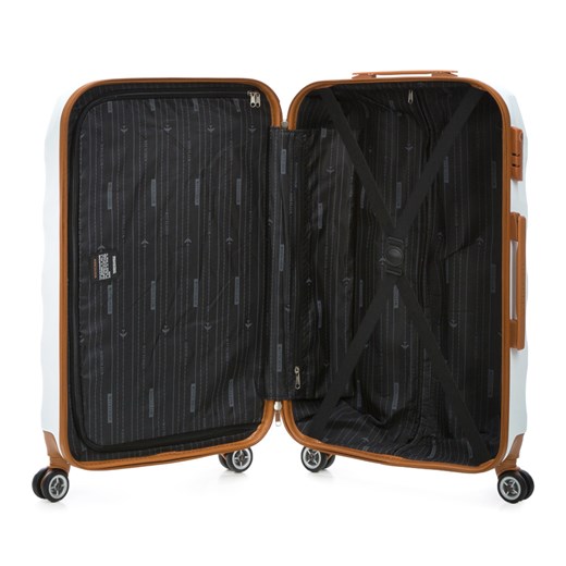 Średnia walizka z ABS-u z brązowymi wstawkami Wittchen okazja WITTCHEN