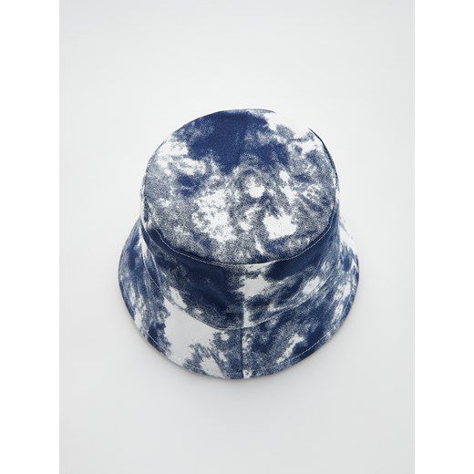 Reserved - Kapelusz bucket hat we wzór tie dye - Niebieski Reserved L Reserved