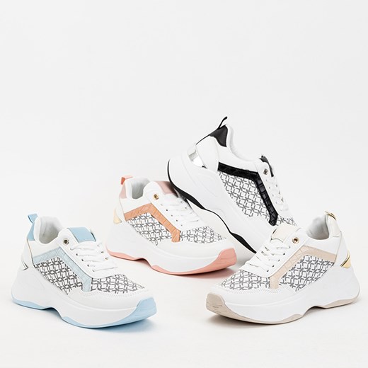 Niebiesko-białe damskie buty sportowe sneakersy Weniso - Obuwie Royalfashion.pl 37 royalfashion.pl