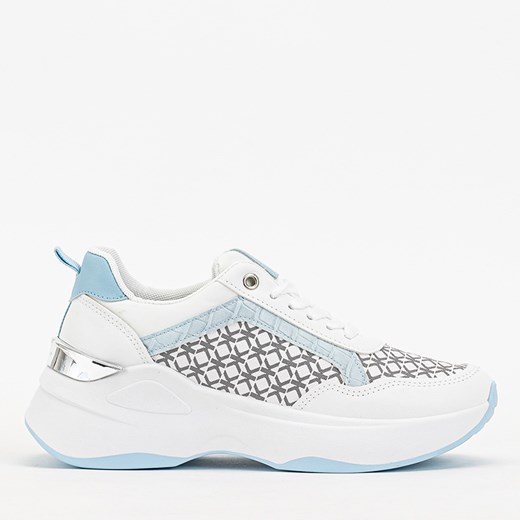 Niebiesko-białe damskie buty sportowe sneakersy Weniso - Obuwie Royalfashion.pl 40 royalfashion.pl