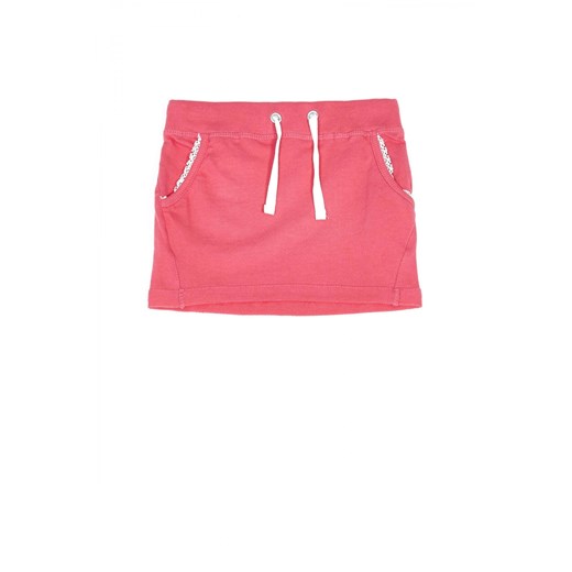 Miniskirt with lace terranova rozowy francuski