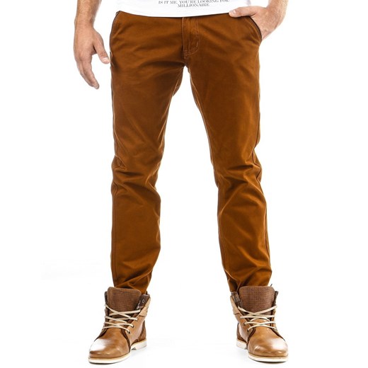 Spodnie (ux0060) - Brązowy dstreet brazowy bawełniane