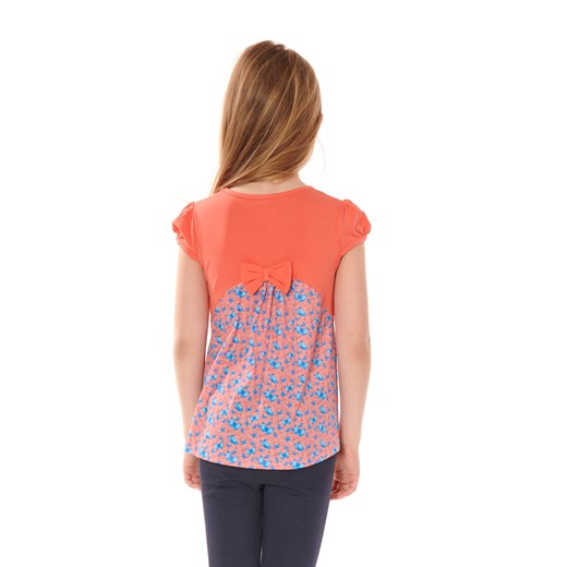 Bluzeczka dziewczęca z dłuższym tyłem pomarańczowa NDZ8158 110 okazja fasardi.com