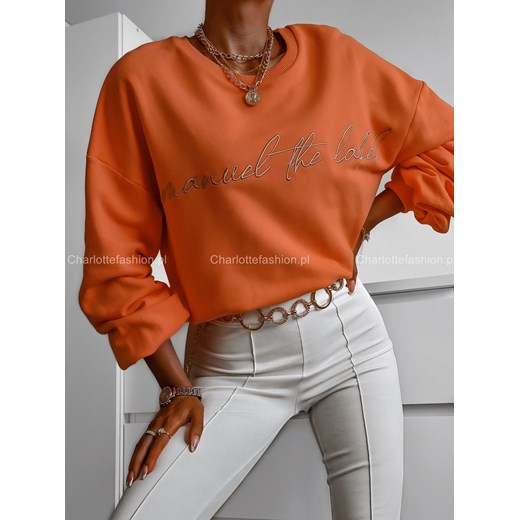 Bluza dresowa wiązana na plecach pomarańczowa CY425 La Manuel ONE SIZE Charlotte Fashion