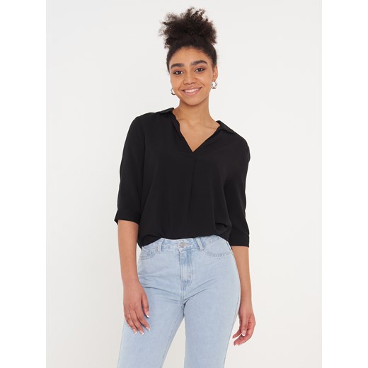 GATE Damska bluzka basic z wiskozy z rękawem 3/4 34 Gate 40 promocyjna cena gateshop