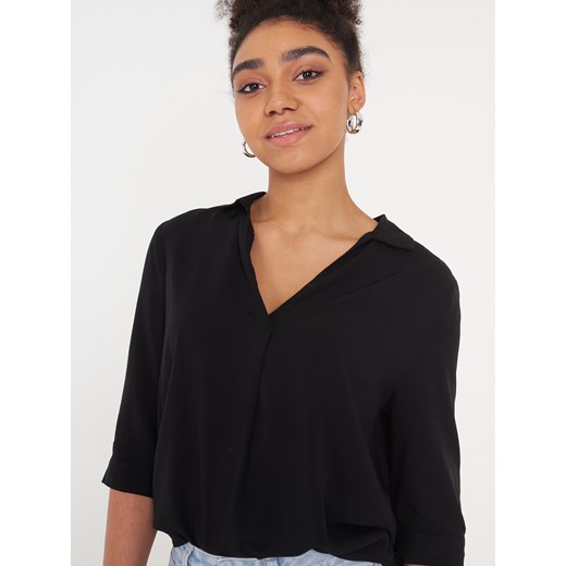 GATE Damska bluzka basic z wiskozy z rękawem 3/4 34 Gate 42 okazja gateshop