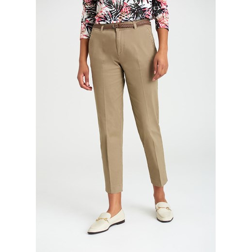 Spodnie chino z paskiem beżowe Greenpoint 38 Happy Face
