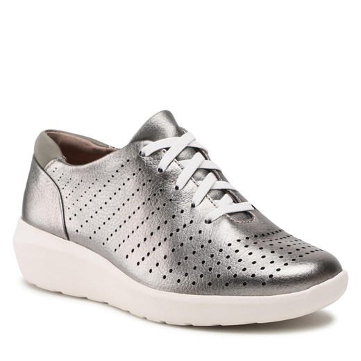 Sneakersy CLARKS - Keyleigh Aster 261648394 Pewter Leather Clarks 37 eobuwie.pl