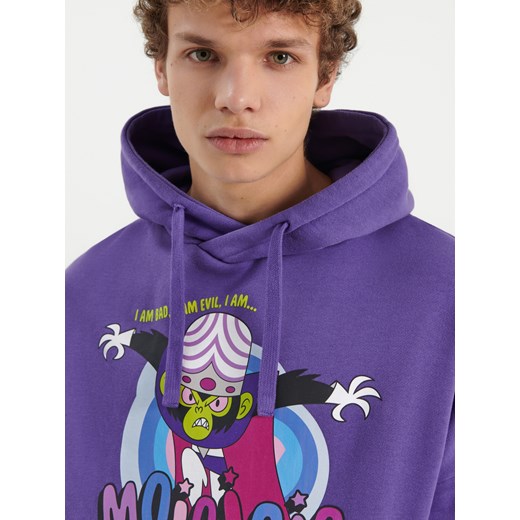 Bluza z kapturem oversize Mojo Jojo - Fioletowy House M House