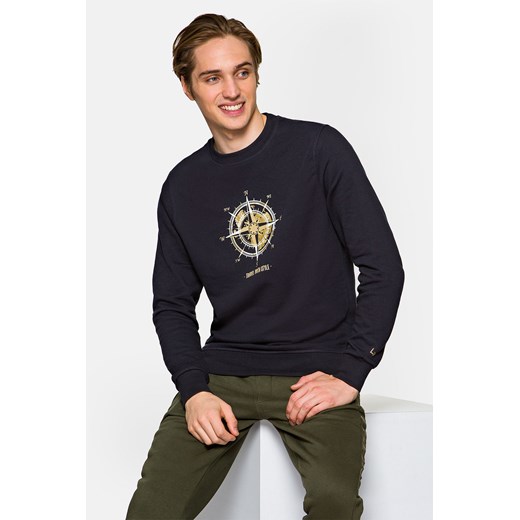 Bluza Granatowa Omar ze sklepu Lancerto S.A. w kategorii Bluzy męskie - zdjęcie 132677159