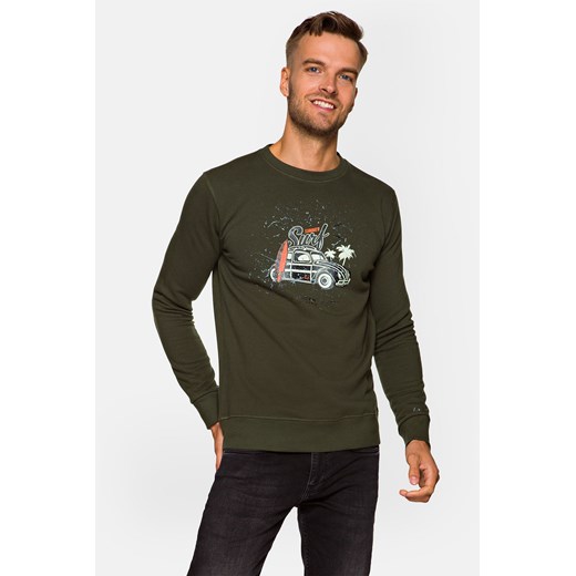 Bluza Zielona z Bawełną Porter ze sklepu Lancerto S.A. w kategorii Bluzy męskie - zdjęcie 132677167