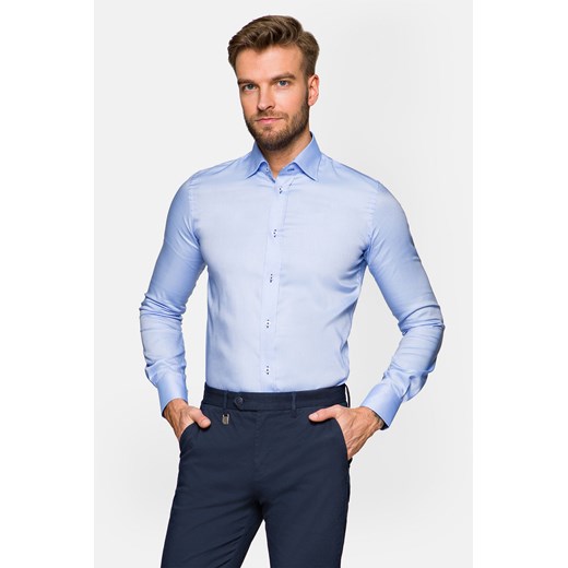 Koszula Błękitna Bawełniana Maia 8 ze sklepu Lancerto S.A. w kategorii Koszule męskie - zdjęcie 132677525