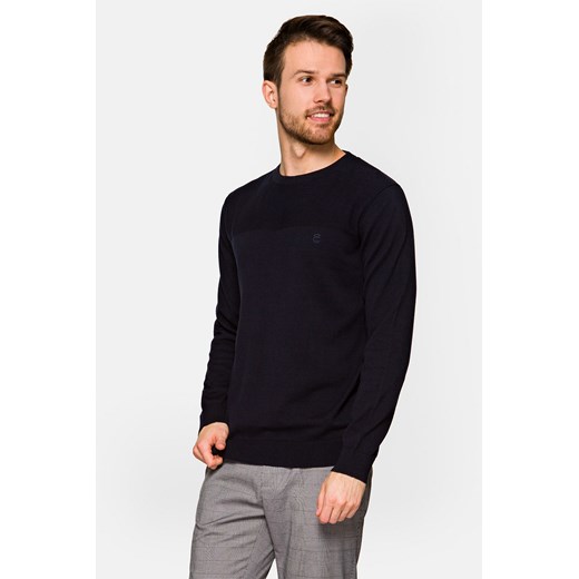 Sweter Granatowy Bawełniany Remy ze sklepu Lancerto S.A. w kategorii Swetry męskie - zdjęcie 132678857