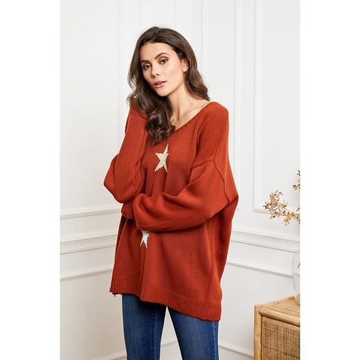 Sweter "Etoile" w kolorze czerwonym Joséfine L promocja Limango Polska