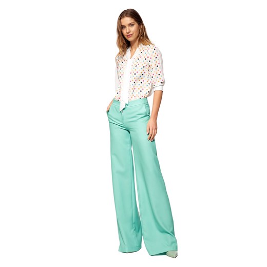 Seledynowe spodnie palazzo - SD63 ze sklepu Świat Bielizny w kategorii Spodnie damskie - zdjęcie 132692059