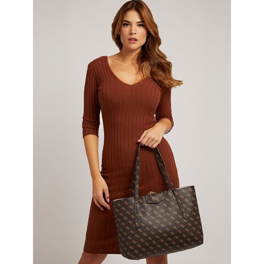GUESS TOREBKA DAMSKA 3w1 ECO BRENTON TOTE DARK BROWN/PINK HWESG839023 BNL Guess UNI wyprzedaż messimo
