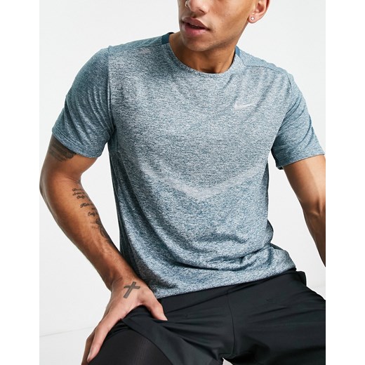 Nike Running – Rise 365 – Niebieski T-shirt-Szary 2XL Asos Poland