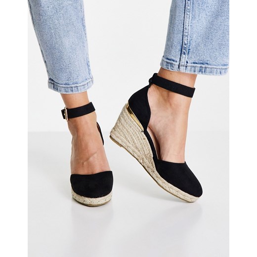 Truffle Collection – Czarne koturny espadryle-Black Truffle Collection 36 wyprzedaż Asos Poland