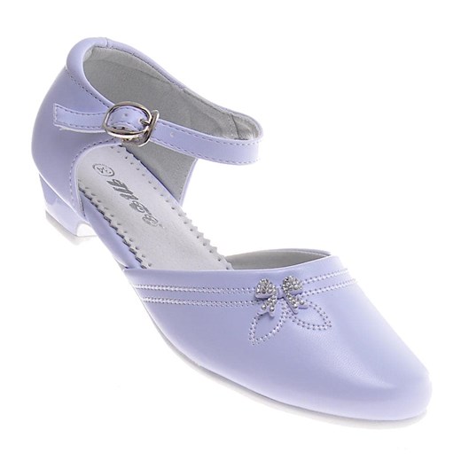 Białe buty pantofle komunijne dla dziewczynki /F5-2 11123 T299/ ze sklepu Pantofelek24.pl w kategorii Buty komunijne - zdjęcie 132781219