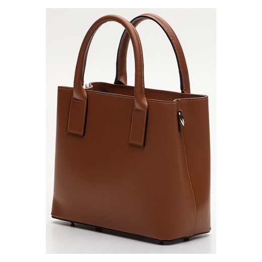 Skórzana torebka "Mini Fara" w kolorze brązowym - 27 x 21 x 11 cm Maison Héritage Paris onesize Limango Polska okazyjna cena