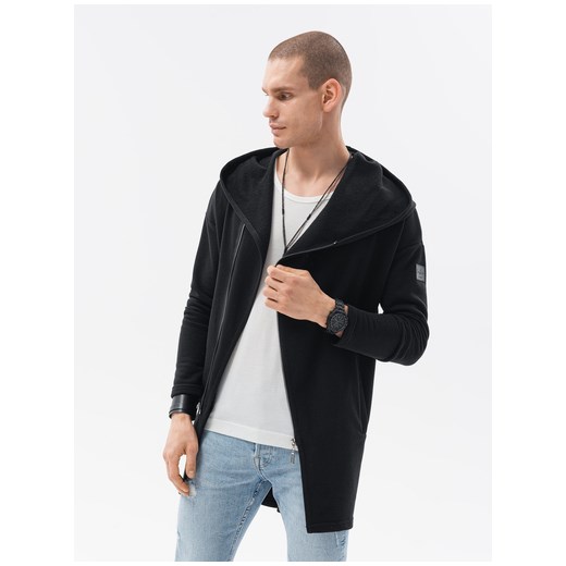 Bluza męska rozpinana - czarna B1370 XL okazyjna cena ombre