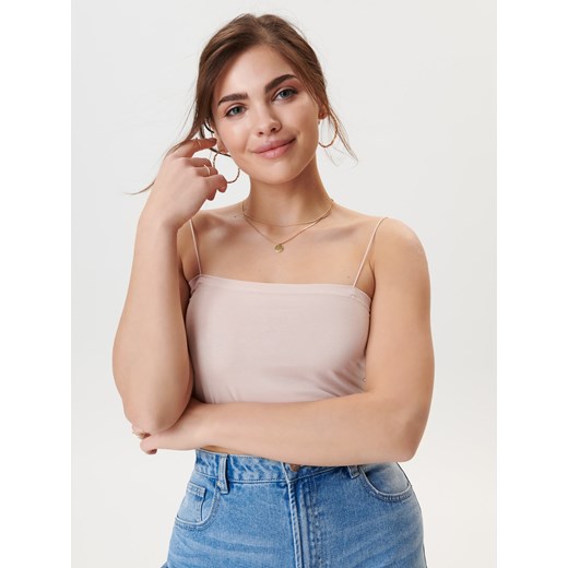 Sinsay - Crop top na ramiączkach - Beżowy Sinsay L Sinsay