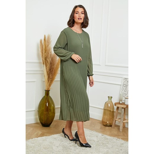 Sukienka w kolorze khaki Curvy Lady 40/42 okazyjna cena Limango Polska