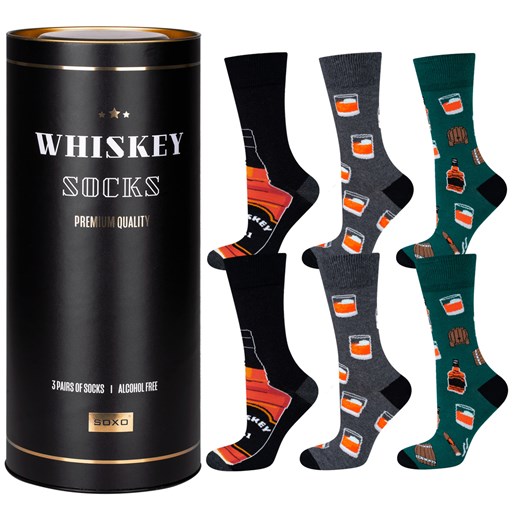 Zestaw 5x Skarpetki męskie kolorowe SOXO GOOD STUFF Whiskey Tequila Wódka Święta uniwersalny Sklep SOXO