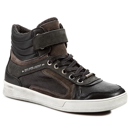 Sneakersey PEPE JEANS - Taylor Velcro PMS30042 Black 999 eobuwie-pl szary jeans