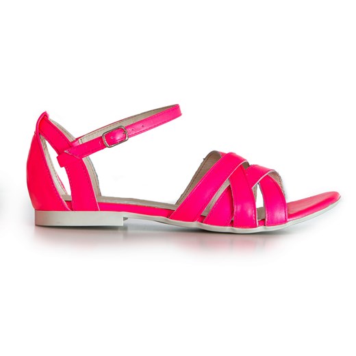 sandały na miękkiej podeszwie - skóra naturalna - model 370 - kolor różowy neon Zapato 38 zapato.com.pl