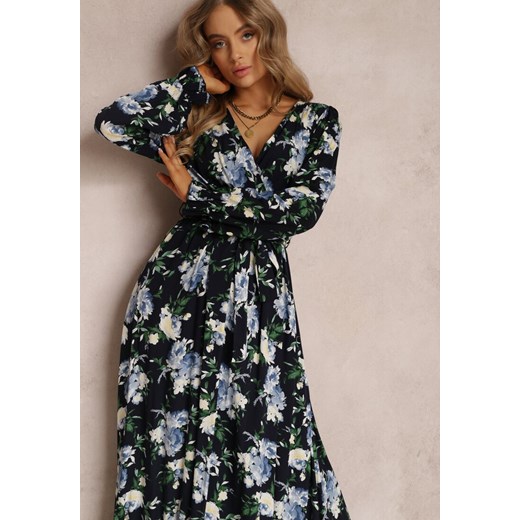 Granatowa Sukienka Ampice Renee XL Renee odzież