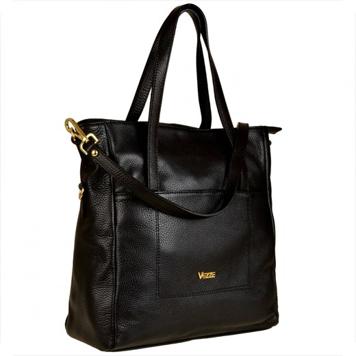 Vezze torba shopper czarna ze skóry naturalnej xl ze sklepu melon.pl w kategorii Torby Shopper bag - zdjęcie 133014435