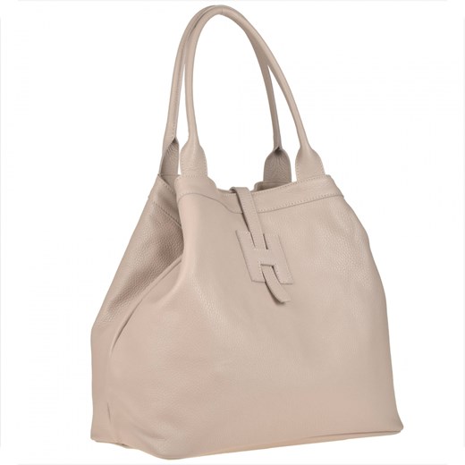Torba shopper pojemna skórzana xl róż pudrowy ze sklepu melon.pl w kategorii Torby Shopper bag - zdjęcie 133016196