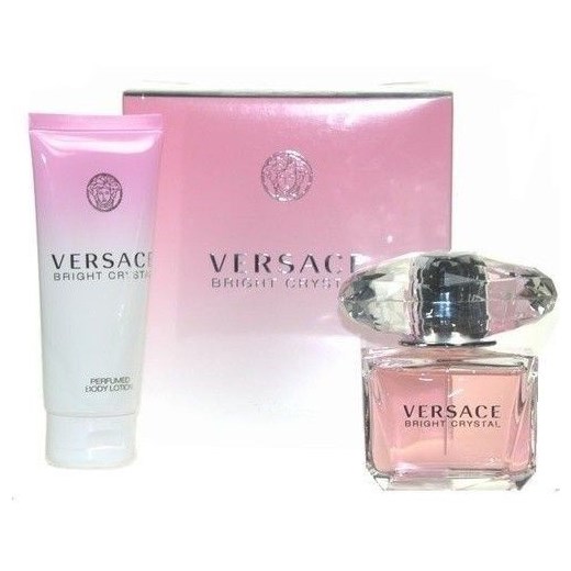 Versace Bright Crystal W Zestaw perfum Edt 90 + 100ml Balsam e-glamour rozowy balsamy