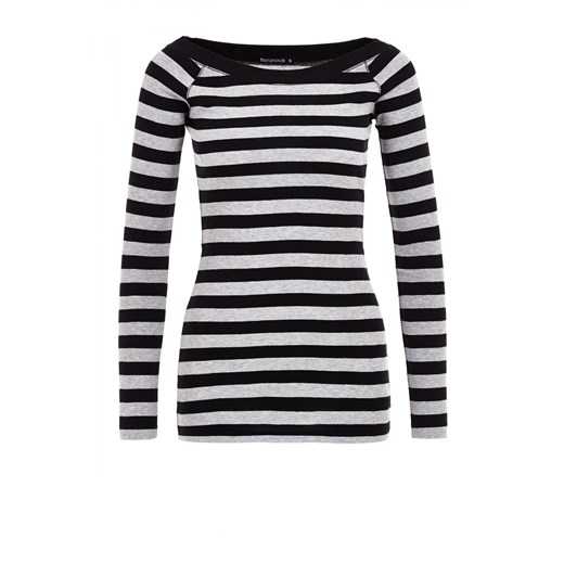 T-shirt with two-colour stripes terranova bialy t-shirty