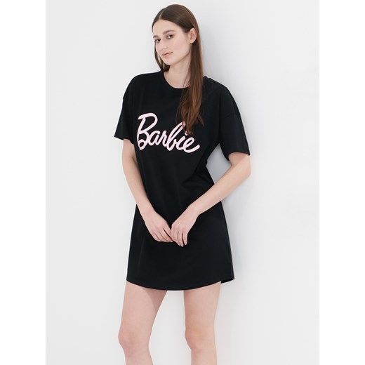 Sinsay - Koszula nocna Barbie - Czarny Sinsay S Sinsay