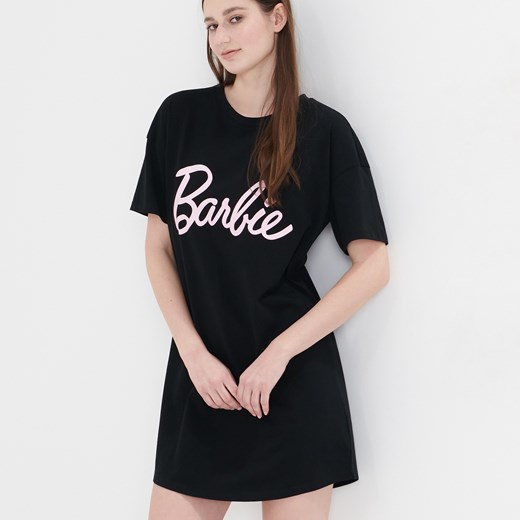 Sinsay - Koszula nocna Barbie - Czarny Sinsay S Sinsay